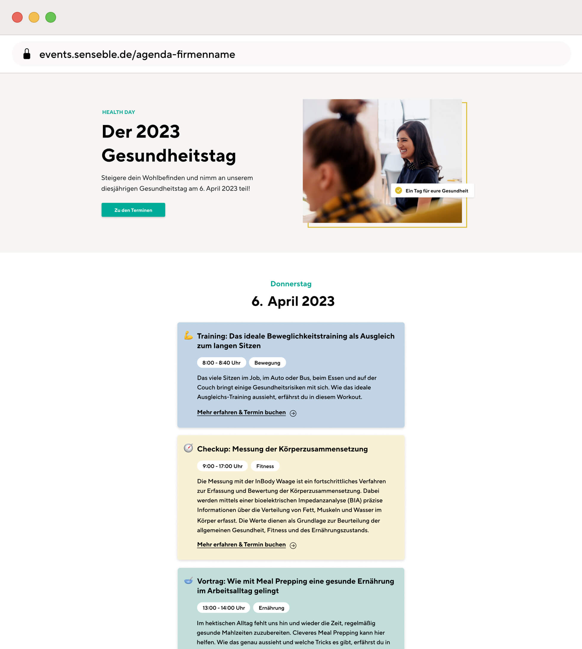 Senseble BGM App - Live Gruppenveranstaltungen