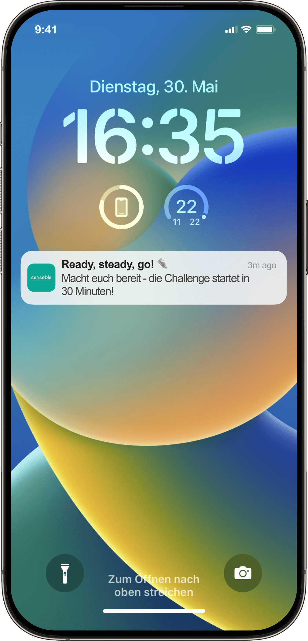 Senseble Schritte Challenge - Push Notifications senden